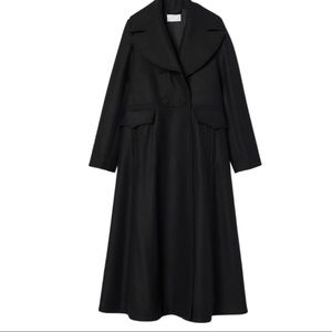 NWT H&M Conscious Floor Length Trench Pea Coat with High Slits